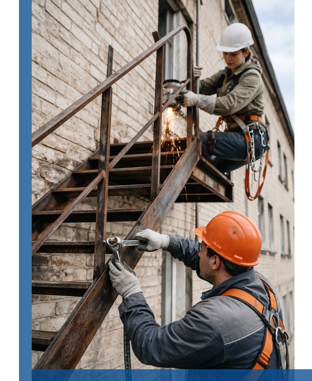 Ремонт и восстановление пожарных лестниц с выездом в Сергиеве Посаде