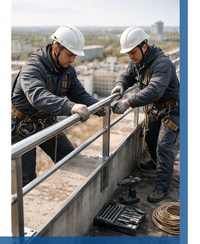 Монтаж перил на высоте в Сергиеве Посаде от 2559 р. | ВЫСОТНИК-Сгп