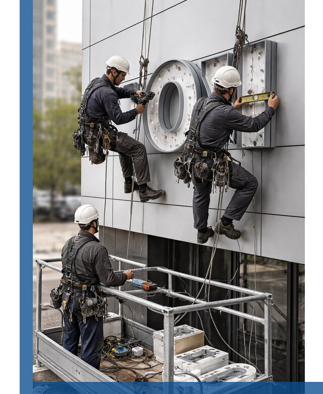 Профессиональный монтаж световых букв в Сергиеве Посаде под ключ