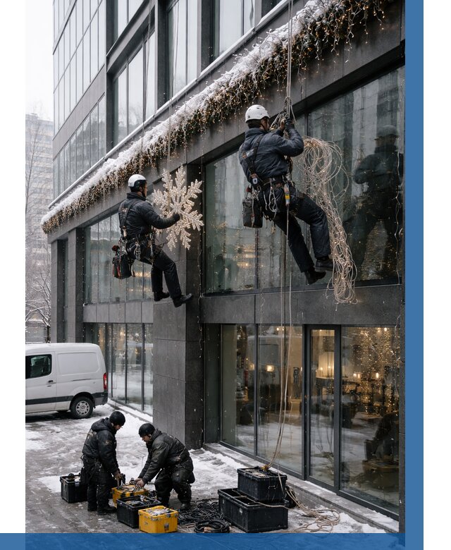 Демонтаж новогоднего оформления в Сергиеве Посаде от 5629 р. | ВЫСОТНИК-Сгп