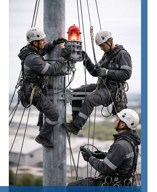 Монтаж заградительных огней в Сергиеве Посаде от 8699 р. | ВЫСОТНИК-Сгп