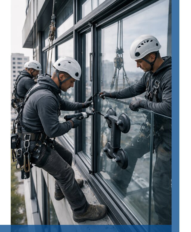 Витражное остекление зданий в Сергиеве Посаде от 3582 р. | ВЫСОТНИК-Сгп