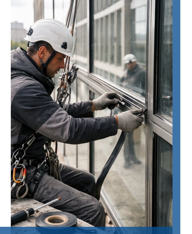 Ремонт витражных конструкций в Сергиеве Посаде от 3582 р. | ВЫСОТНИК-Сгп