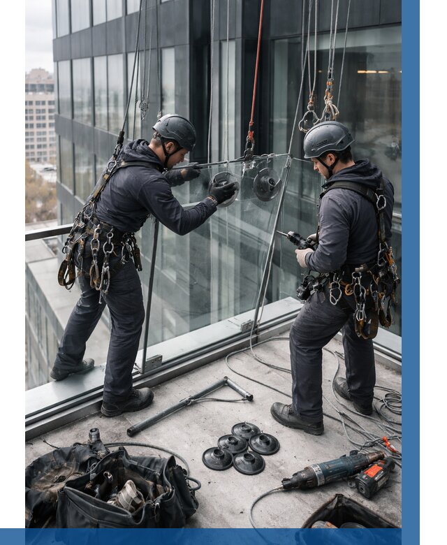 Монтаж стеклянных ограждений в Сергиеве Посаде от 2559 р. | ВЫСОТНИК-Сгп