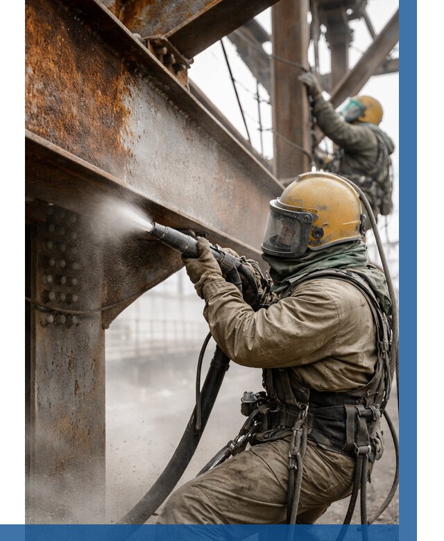 Пескоструйная очистка металлоконструкций в Сергиеве Посаде по 614 р.  ВЫСОТНИК-Сгп