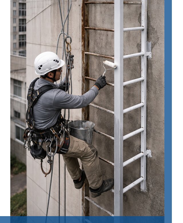 Покраска пожарных лестниц в Сергиеве Посаде от 4605 р. | ВЫСОТНИК-Сгп