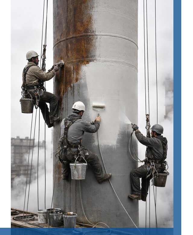 Покраска дымовых труб в Сергиеве Посаде от 8699 р. | ВЫСОТНИК-Сгп