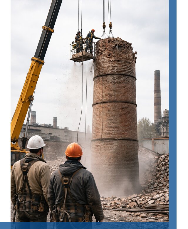 Демонтаж дымовой трубы в Сергиеве Посаде от 92106 р. | ВЫСОТНИК-Сгп, смета