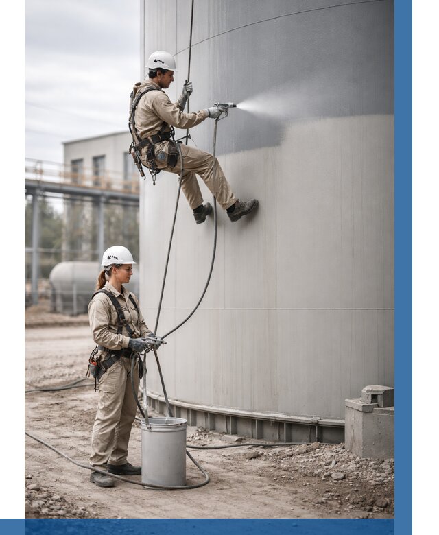 Покраска резервуаров в Сергиеве Посаде от 1228 р. | ВЫСОТНИК-Сгп — заказать