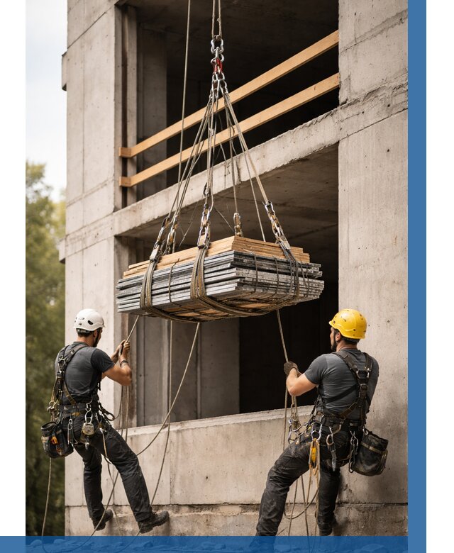 Подъем материала на этаж веревками в Сергиеве Посаде от 1535 р. | ВЫСОТНИК-Сгп