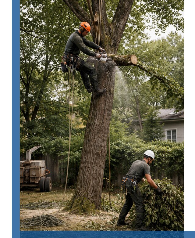 Кронирование деревьев в Сергиеве Посаде, безопасная высотная обрезка