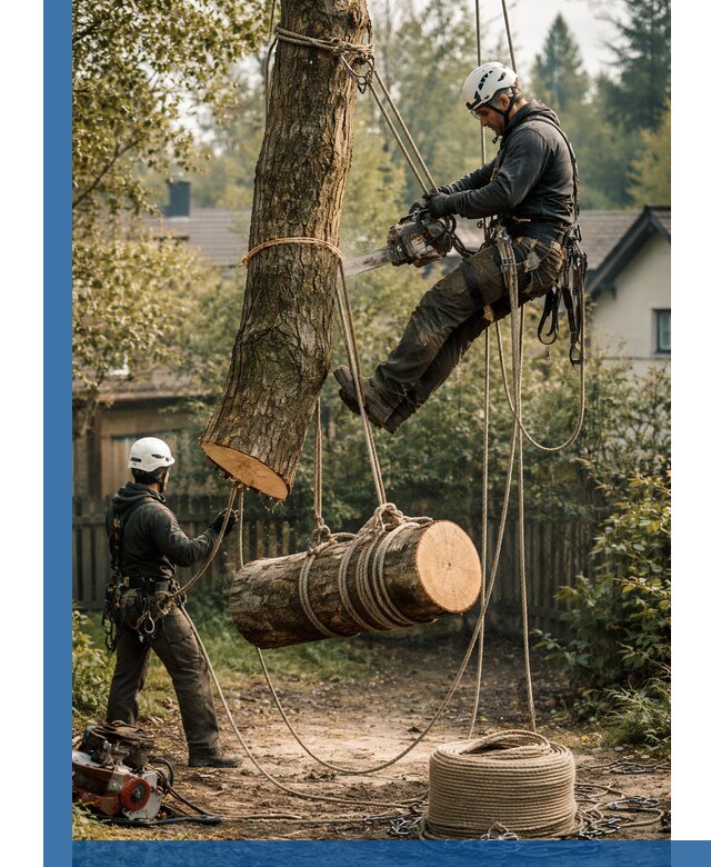 Валка деревьев частями в Сергиеве Посаде, безопасно и аккуратно