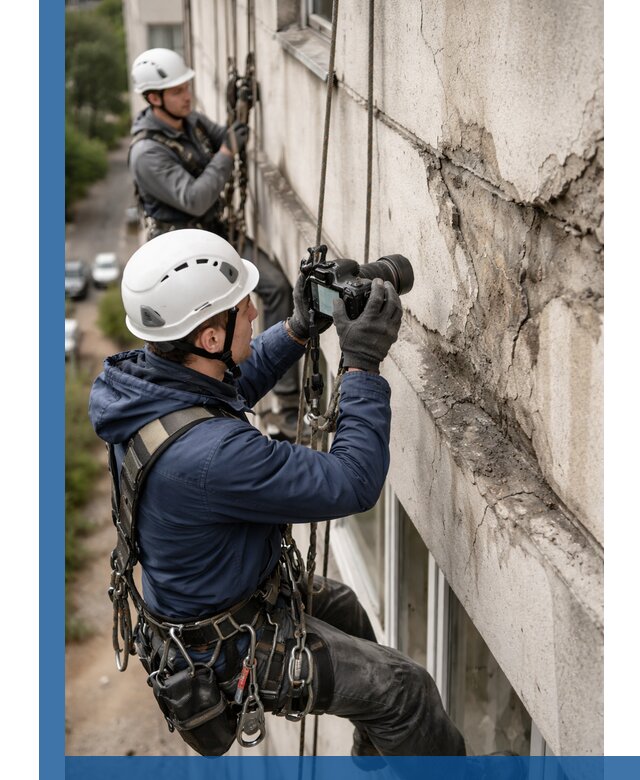 Фотофиксация дефектов фасада с высотной съемкой в Сергиеве Посаде