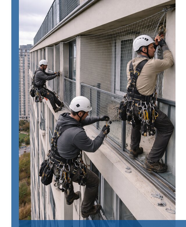 Профессиональный монтаж защитной сетки от птиц в Сергиеве Посаде