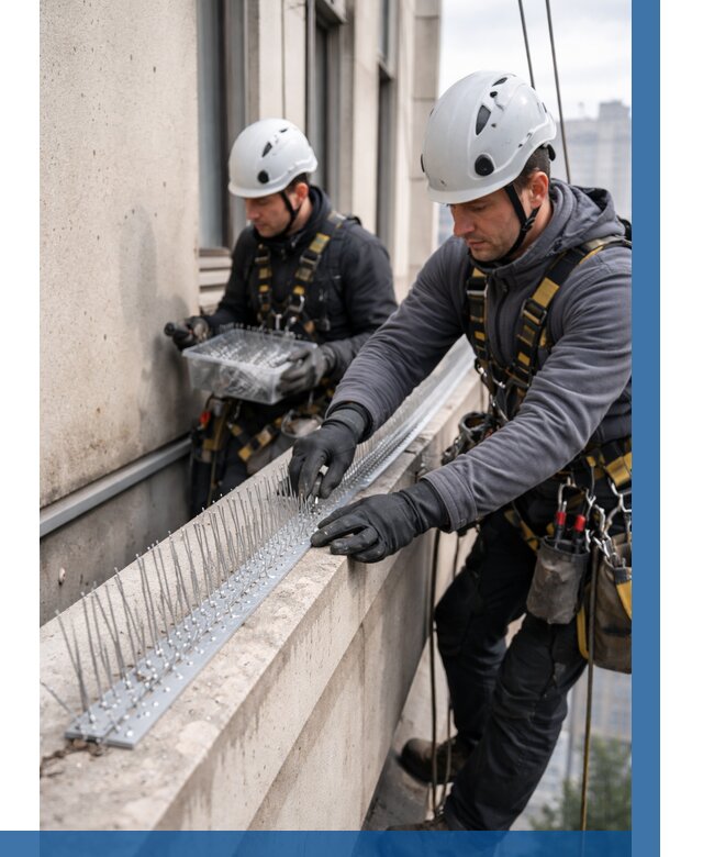 Установка шипов от птиц в Сергиеве Посаде от 870 р. | ВЫСОТНИК-Сгп